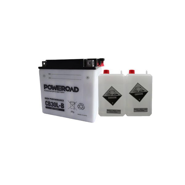 Poweroad battery with acid pack