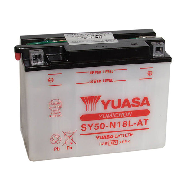 YUASA SY50N18LATPK - comes with acid pack