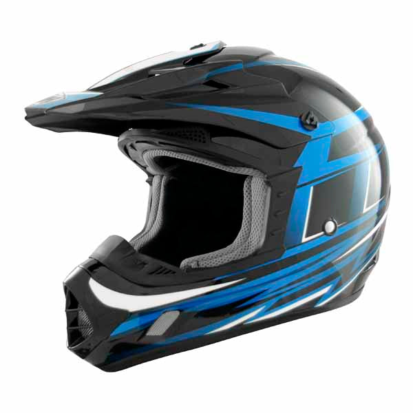 TH-TX12-BB-size - THH TX12 Black/Blue #17 Grid offroad/dirt helmet for adults