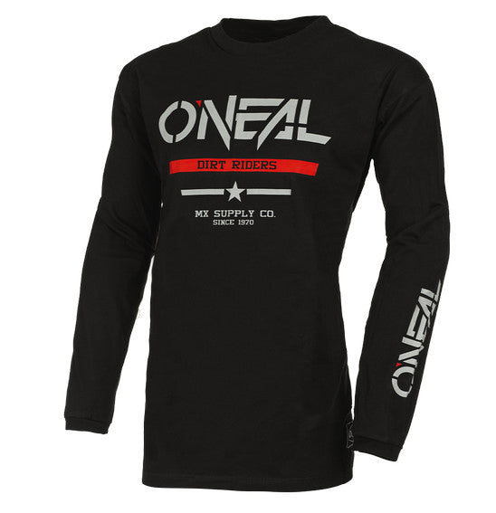 O'Neal Youth ELEMENT Squadron Cotton Jersey - Black/Grey
