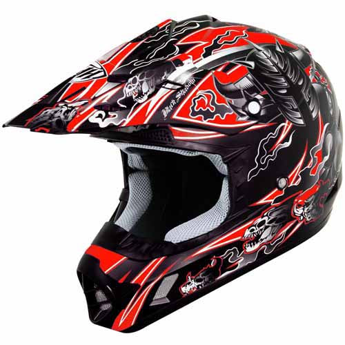 Peak for THH #11 black/red Warrior offroad/dirt helmet