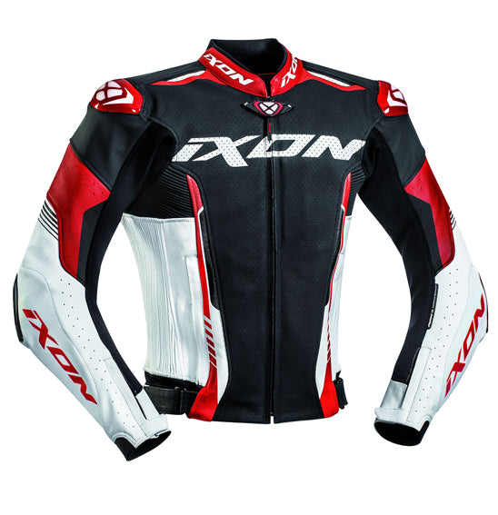 Ixon VORTEX 2 Jacket Blk/Wht/Red - Sport Leather