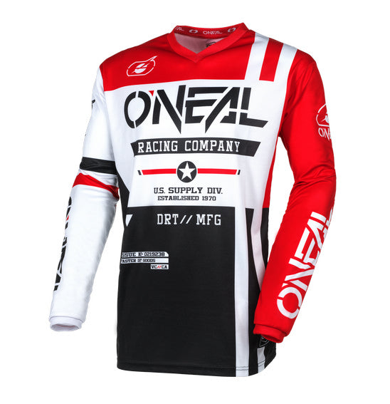 O'Neal 2024 Youth ELEMENT Warhawk Jersey - Black/White/Red