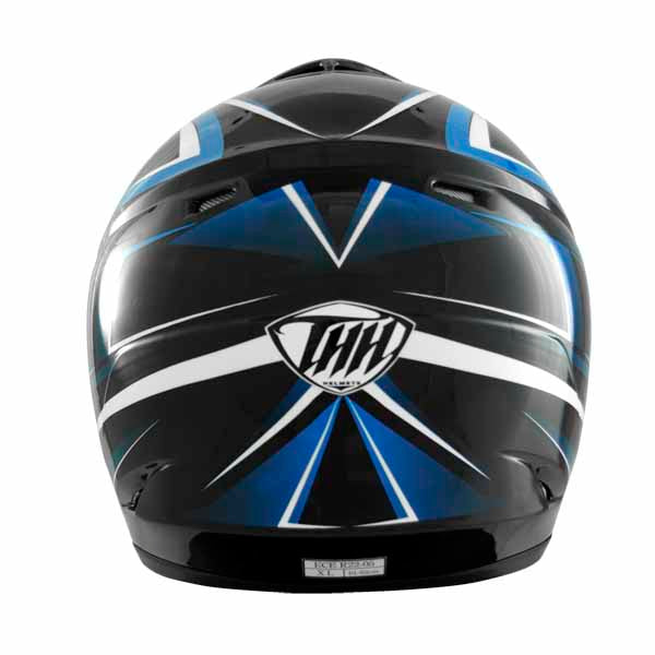 TH-TX12-BB-size - THH TX12 Black/Blue #17 Grid offroad/dirt helmet for adults