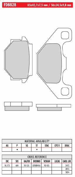 FR-FDB828 - drawing NOT to scale